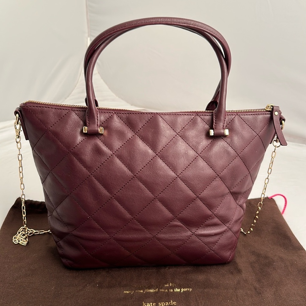 Kate Spade Emerson Place small Gina mulled wine tote bag - Picture 3 of 14